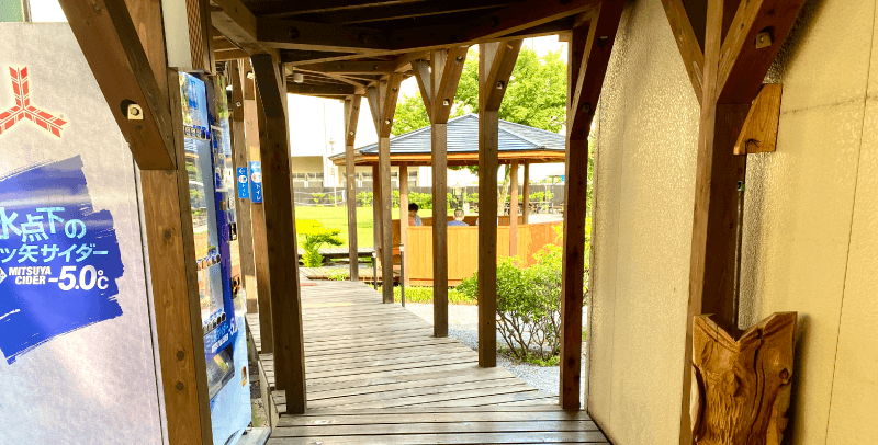 思川温泉の喫煙スペース